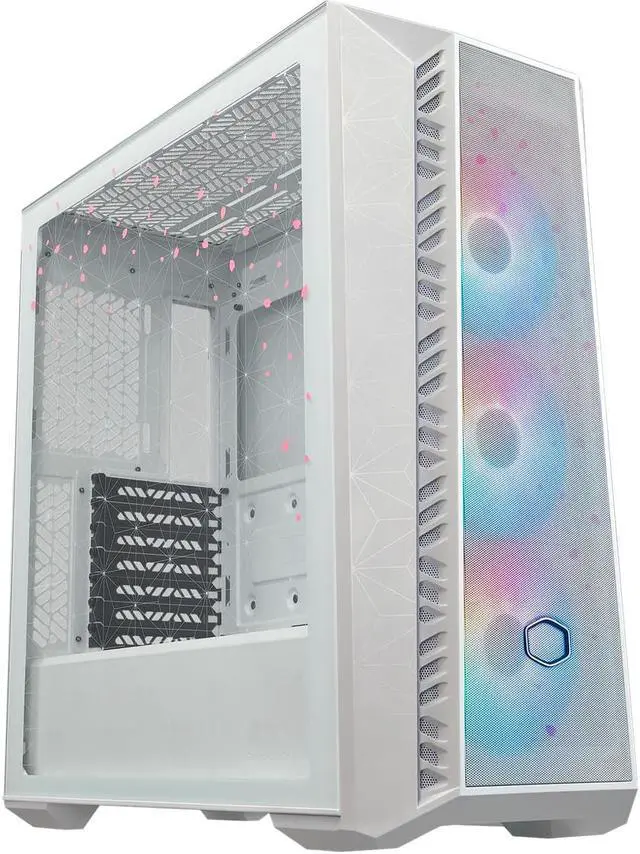 Alt view image 6 of 7 - Cooler Master sakura MASTERBOX 520 MESH SAKURA LIMITED EDITION, Mini ITX, Micro ATX, ATX, SSI CEB, E-ATX* Tempered Glass Case, 280mm/360mm Supported, ARGB Fans and Hub Included(MB520-WGNN-S02)