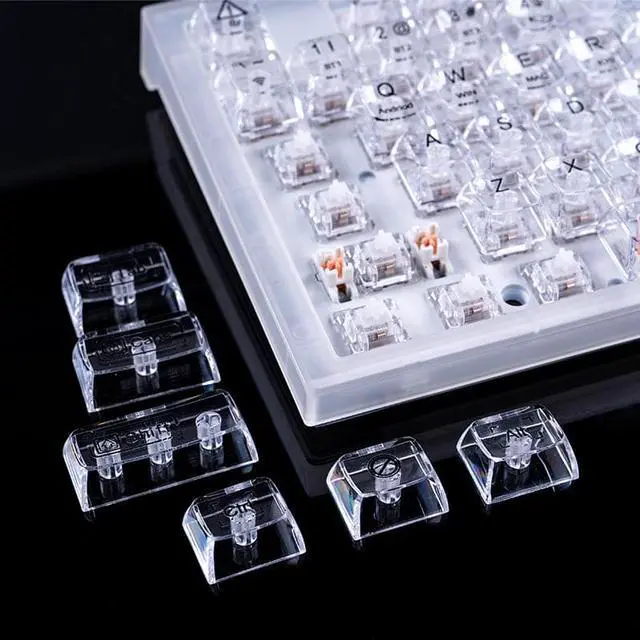 Alt view image 2 of 6 - AULA F3032 Wireless Mechanical Keyboard Bluetooth Three-mode Transparent Customized game-specific 87 keys RGB Backlit Hot Swap