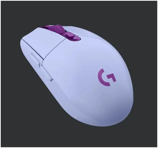 Alt view image 3 of 4 - Logitech G304 Lightspeed Wireless Gaming Mouse 6 Programmable Keys 12000DPI Support USB Interface Windows/Mac OS- Purple