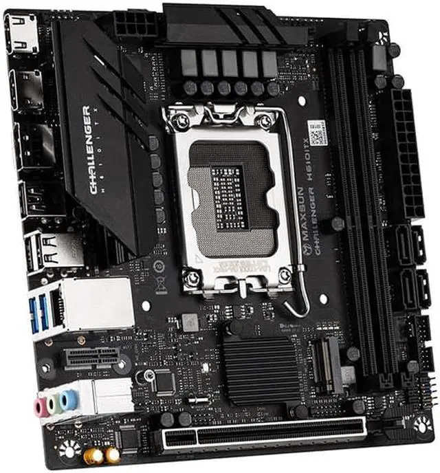 Main image of MAXSUN H610 ITX Motherboard ,H610/ Intel LGA 1700/ ITX/ DDR4/ M.2/ PCIe 4.0/ USB 3.2 Gen1/ 2.5GbE LAN/HDMI, DP,CNVi Wireless Network card Interface