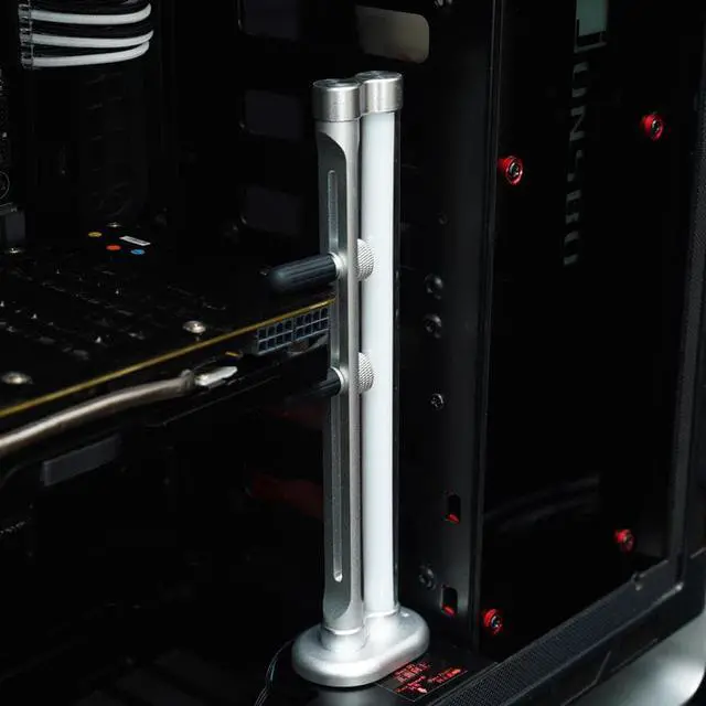 Alt view image 5 of 7 - JONSBO VC30, 5V ARGB Graphics card GPU Brace ,H223mm, Graphics card holder for ATX / MATX /ITX , Handscrew Adjust Height with Dual Support, Stronger Magnet Base, Aluminum Magnesium Alloy, Gray