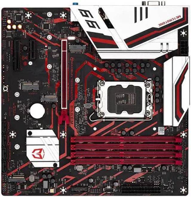 Alt view image 3 of 5 - MAXSUN B660M RED Micro ATX Motherboard , Intel LGA 1700/ M-ATX/ DDR4/ M.2/ PCIe 4.0/ USB 3.2 Gen1/ 2.5GbE LAN/HDMI, DP, VGA
