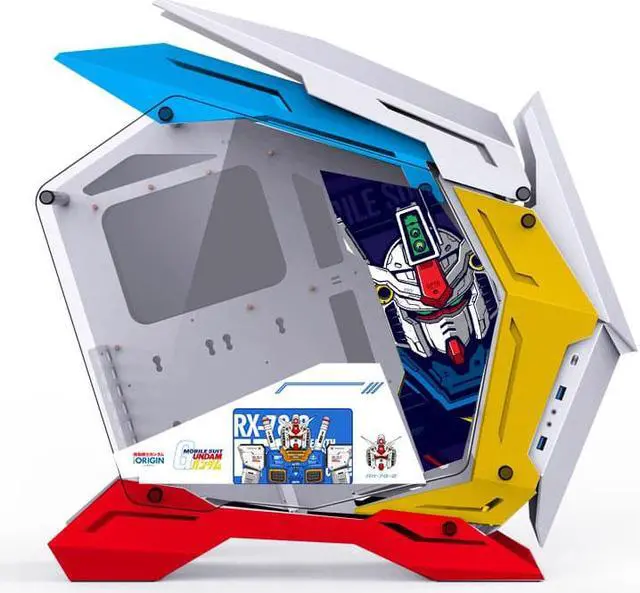 Alt view image 2 of 2 - MOD3 Gumdam RX-78-2 Gaming Computer Case Support EATX/ATX/ MATX/ ITX ATX Mid Tower Tempered Glass White