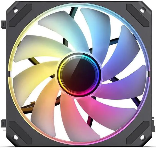 Alt view image 3 of 6 - JONSBO ZG-120 ARGB 3 in 1 CPU Fan 5V 3 Pin PC Case Fan, Motherboard AURA SYNC,Magic Interface, Wire-free Splicing, Shock Reduction and Low Noise, Hydraulic Bearing, 120*120*25mm, Black