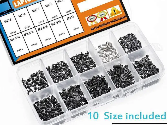 Alt view image 3 of 6 - 500pcs Laptop Notebook Computer Screw Kit Set for IBM HP Dell Lenovo Samsung Sony Toshiba Gateway Acer