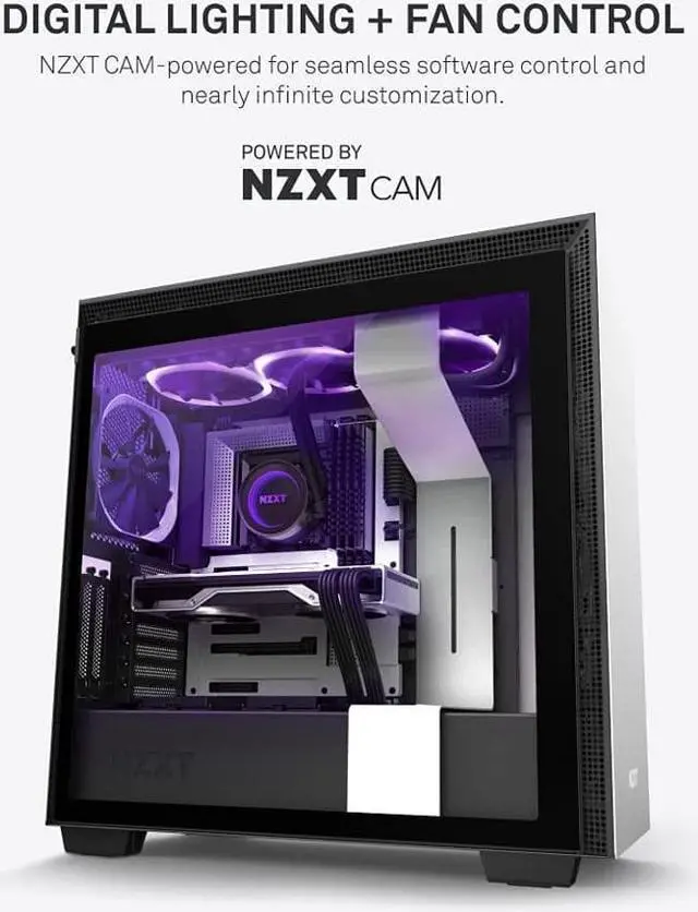 Alt view image 7 of 7 - NZXT AER RGB 2 - 120mm - Advanced Lighting Customizations - Winglet Tips - Fluid Dynamic Bearing - LED RGB PWM Case Fan - Triple Fans with Lighting Controller - Black