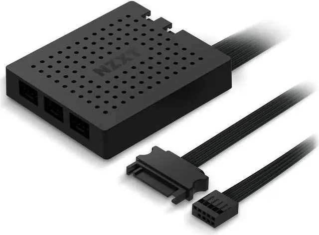 Alt view image 3 of 7 - NZXT AER RGB 2 - 120mm - Advanced Lighting Customizations - Winglet Tips - Fluid Dynamic Bearing - LED RGB PWM Case Fan - Triple Fans with Lighting Controller - Black