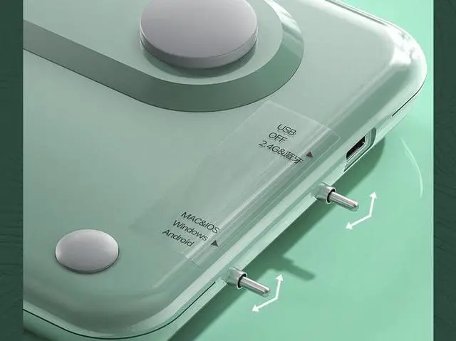 Alt view image 3 of 3 - AULA F3680 Retro Typewriter Mechanical Keyboard Three Mode COnnection Wireless Bluetooth Wired 79 Keys Keyboard For Gaming ,Office, Home, 1500mAh, Anti Ghosting Red Switch Yellow