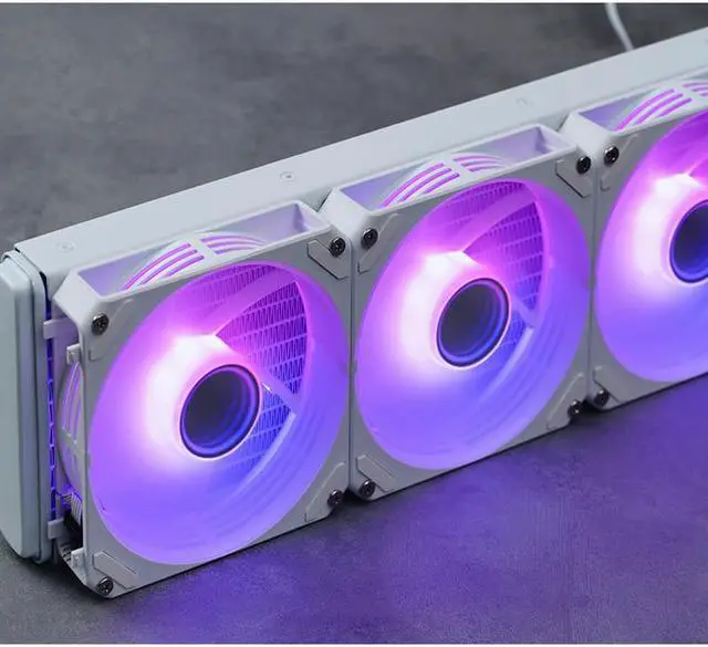 Alt view image 6 of 7 - JONSBO ZG-120 ARGB 3 in 1 CPU Fan 5V 3 Pin PC Case Fan, Motherboard AURA SYNC,Magic Interface, Wire-free Splicing, Shock Reduction and Low Noise, Hydraulic Bearing, 120*120*25mm, White