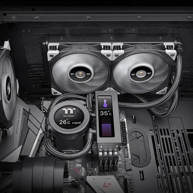 Alt view image 6 of 6 - Thermaltake Tt Floe RC Ultra 240 CPU & Memory AIO Liquid Cooler GIF Customization CL-W324-PL12GM-A