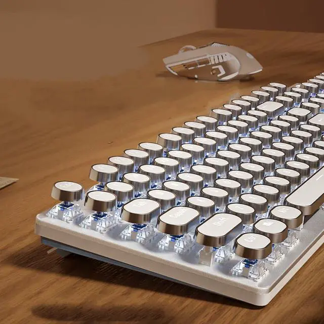 Alt view image 4 of 6 - HP Mechanical Gaming Keyboard Game Esports Special Keyboard with White Light,Wired Keyboard for Both Gaming and Office Use