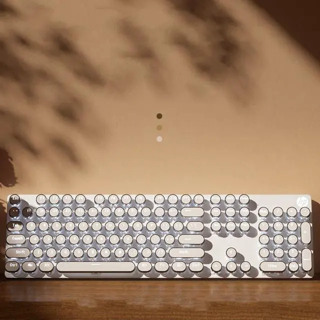 Alt view image 3 of 6 - HP Mechanical Gaming Keyboard Game Esports Special Keyboard with White Light,Wired Keyboard for Both Gaming and Office Use