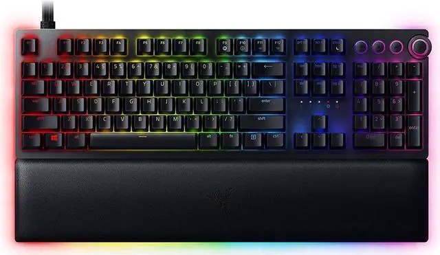 Main image of Huntsman V2 Analog Gaming Keyboard: Razer Analog Optical Switches - Chroma RGB Lighting - Magnetic Plush Wrist Rest - Dedicated Media Keys & Dial - Classic Black