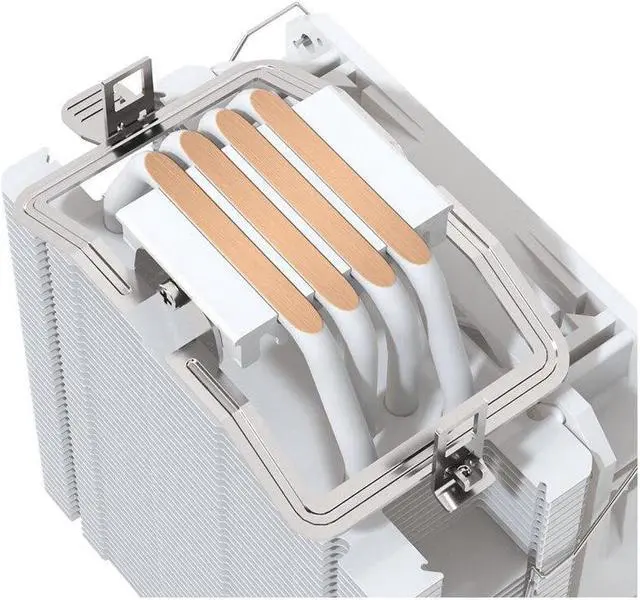 Alt view image 5 of 7 - Thermaltake S400 RGB White Edition CPU Cooler, 120mm 1800RPM PWM Fan with High Performance Copper Heat Pipes (4 Heat Pipes) CL-P081-AL12SW-B, White CPU Cooler