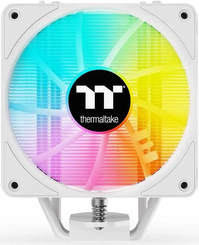 Alt view image 2 of 7 - Thermaltake Steel Shadow 400P Snow White Edition CPU Air Cooling Radiator, ARGB Fan, PWM Temperature Control, Colorful LOGO, 4 Heatpipes, Support AM5, LGA 1700 (White)