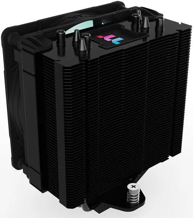 Alt view image 4 of 7 - Thermaltake Steel Shadow 400P Obsidian Black Edition CPU Air Cooling Radiator, ARGB Fan, PWM Temperature Control, Colorful LOGO, 4 Heatpipes, Support AM5, LGA 1700 (Black)