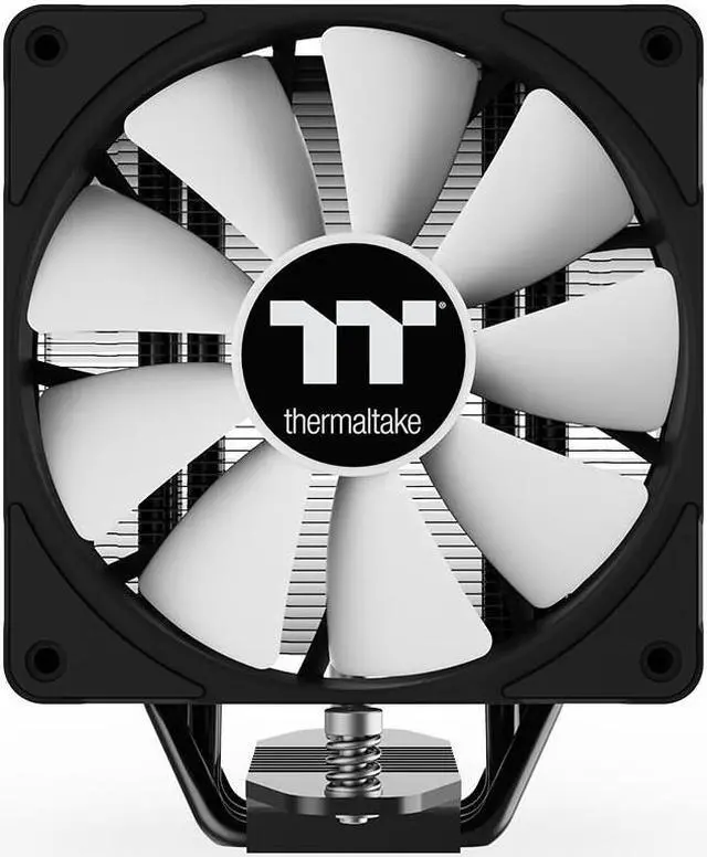 Alt view image 5 of 7 - Thermaltake Steel Shadow 400P Obsidian Black Edition CPU Air Cooling Radiator, ARGB Fan, PWM Temperature Control, Colorful LOGO, 4 Heatpipes, Support AM5, LGA 1700 (Black)