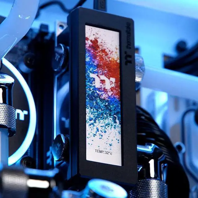Alt view image 4 of 7 - Thermaltake Pacific A2 Ultra 3.9 inch LCD Display Memory Water Block, Aluminum heat sink/Real-time Software Temperature Measurement/DDR3/DDR4/DDR5, CL-W333-CU00SW-A