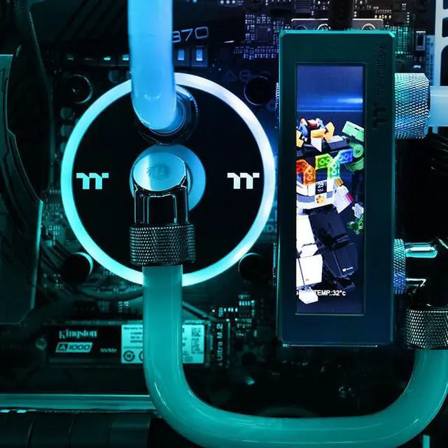 Alt view image 7 of 7 - Thermaltake Pacific A2 Ultra 3.9 inch LCD Display Memory Water Block, Aluminum heat sink/Real-time Software Temperature Measurement/DDR3/DDR4/DDR5, CL-W333-CU00SW-A