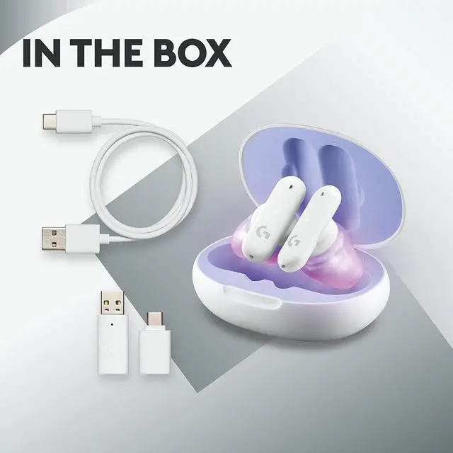 Alt view image 6 of 6 - Logitech G FITS True Wireless Gaming Earbuds, Custom Molded Fit, Lightspeed + Bluetooth, Four Beamforming Microphones, PC, Mac, PS5, PS4, Mobile, Nintendo Switch