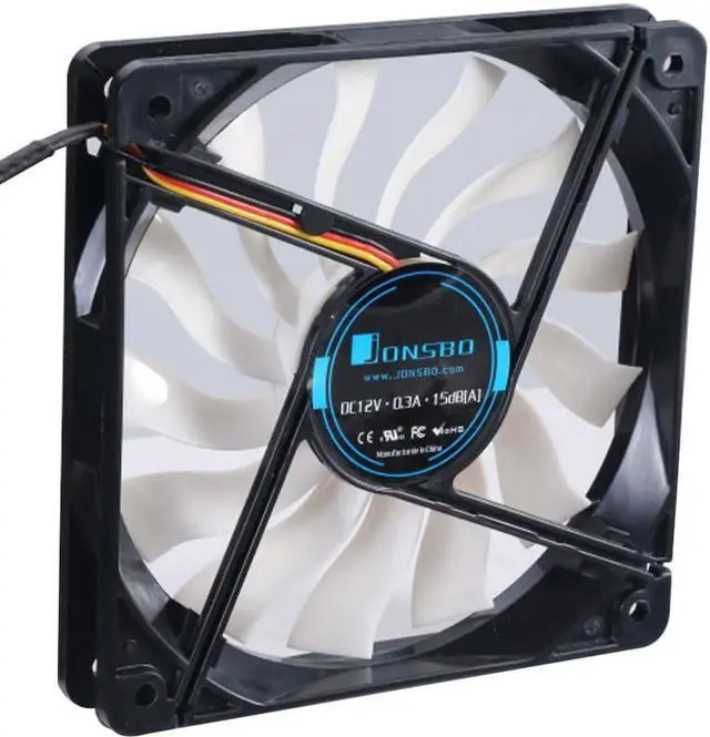 Alt view image 3 of 6 - JONSBO 12020 series Case Fan Ultra-thin Silent 12cm Computer PC Fan, a Small 3Pin+a Big 4Pin, 13 Blades 120×120×20MM