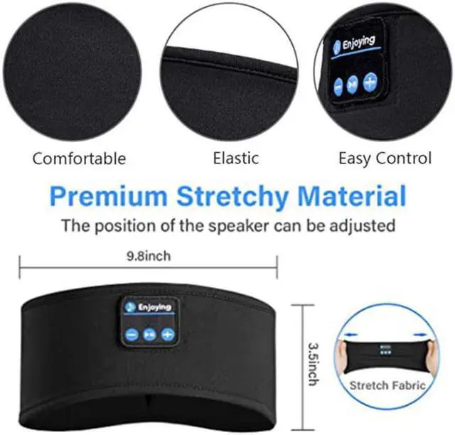 Alt view image 2 of 7 - Lavince Bluetooth Headband, Sleep Headphones Sports Headband Headphones Noise Cancelling Sleeping Headphones Earbuds for Sleep,Workout,Running,Yoga,Travel, for Women Men