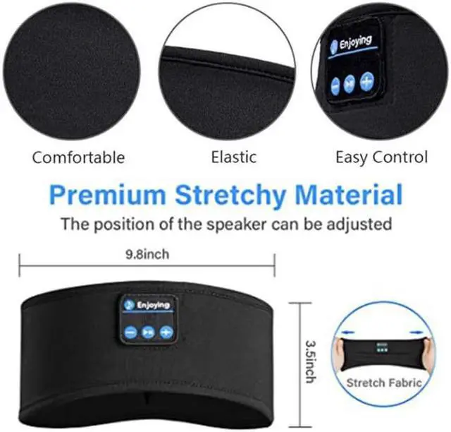 Alt view image 3 of 7 - Lavince Bluetooth Headband, Sleep Headphones Sports Headband Headphones Noise Cancelling Sleeping Headphones Earbuds for Sleep,Workout,Running,Yoga,Travel, for Women Men