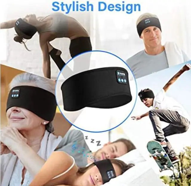 Alt view image 5 of 7 - Lavince Bluetooth Headband, Sleep Headphones Sports Headband Headphones Noise Cancelling Sleeping Headphones Earbuds for Sleep,Workout,Running,Yoga,Travel, for Women Men