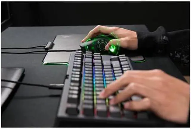 Alt view image 6 of 7 - Razer Naga Hex V2 MOBA Gaming Mouse with Chroma Customizable Lighting