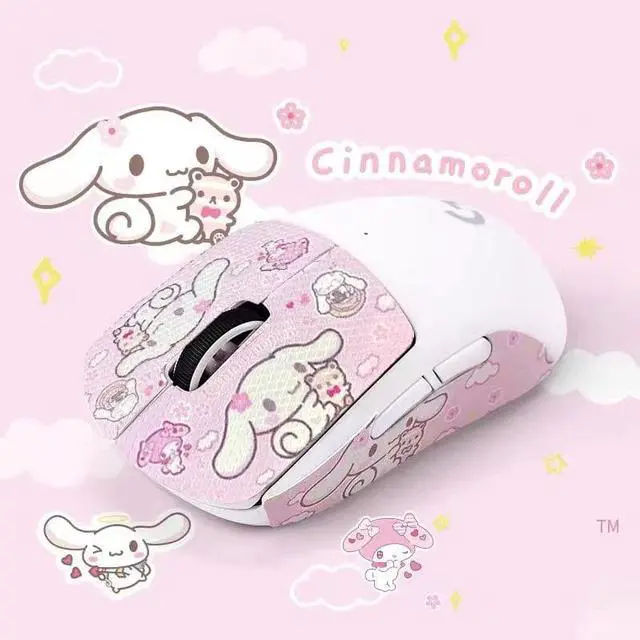 Main image of Mouse Sticker Grip Tape for Logitech G 910-005270 Pro Wireless Gaming Mouse Anti-slip Mouse Sweat Resistant Pad Tape for Gaming Computer Protect Color:Half (001)-Pink Cinnamoroll