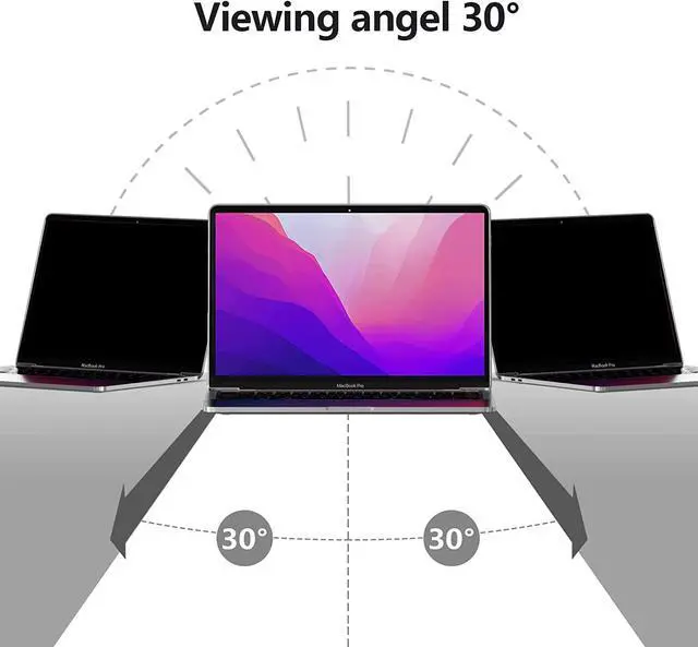 Alt view image 3 of 7 - Magnetic Easy On/Off Privacy Screen Protector for MacBook Air 13.6" M2 2022 Release, Anti-Spy Tempered Glass Tinted Screen Film Guard for MacBook Air 13.6 Inch A2681