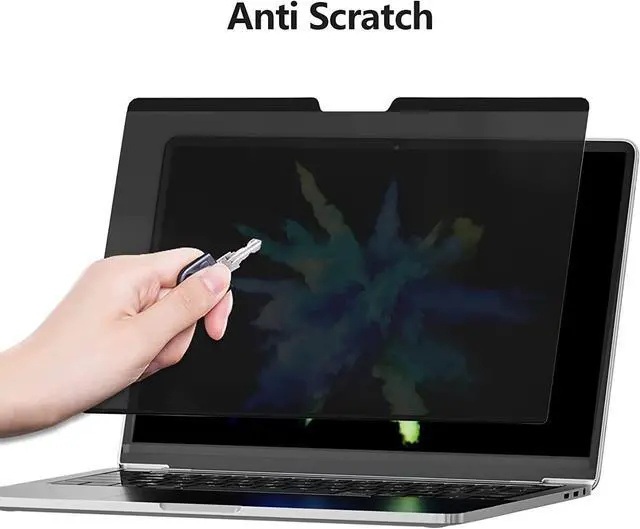 Alt view image 5 of 7 - Magnetic Easy On/Off Privacy Screen Protector for MacBook Air 13.6" M2 2022 Release, Anti-Spy Tempered Glass Tinted Screen Film Guard for MacBook Air 13.6 Inch A2681