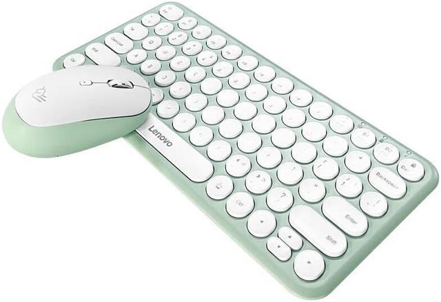 Alt view image 5 of 7 - Wireless Keyboard and Mouse, Jelly Comb Slim Compact Quiet Small Keyboard and Mouse Combo for Windows, Laptop, PC, Notebook-White and Mint Green