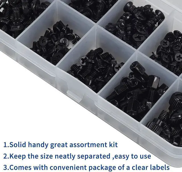 Alt view image 4 of 6 - 400PCS Computer Screws Motherboard Standoffs Assortment Kit for Universal Motherboard HDD SSD PCIE M.2 Hard Drive PC Fan Power Supply Graphics PC Case, Motherboard Screws for DIY & Repair