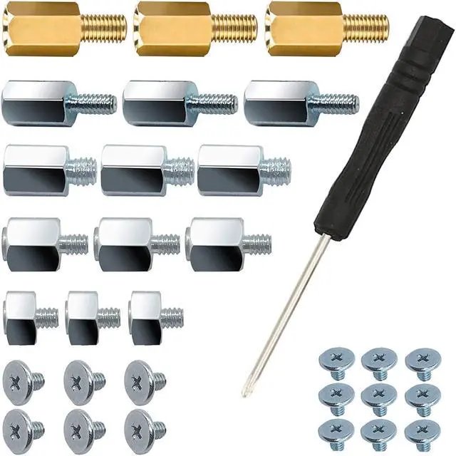 Main image of PCIe NVMe M.2 SSD Mounting Screws Kit for Asus Gigabyte ASRock Msi Motherboards, 30pcs