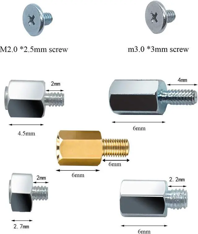 Alt view image 2 of 6 - PCIe NVMe M.2 SSD Mounting Screws Kit for Asus Gigabyte ASRock Msi Motherboards, 30pcs