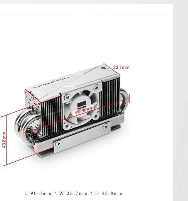 Alt view image 5 of 7 - HR-10 2280 PRO SSD heatsink with four heat pipes,built-in 3010 size small fan with a speed of 3500-6000RPM FOR ThermalRight