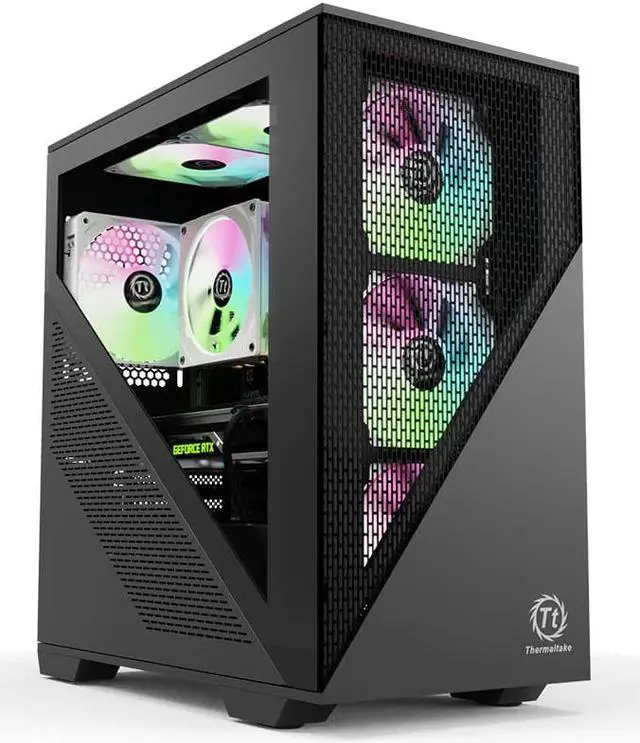 Main image of Thermaltake(Tt) Navigator L5 Black Mini ITX/Micro ATX Mini Tower Computer Case, Non-slip Base, Triangular Shape Translucent Hollow Design, Standard Equipped With one 120mm Fan