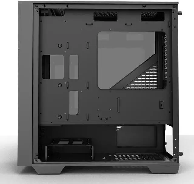 Alt view image 2 of 6 - Thermaltake(Tt) Navigator L5 Black Mini ITX/Micro ATX Mini Tower Computer Case, Non-slip Base, Triangular Shape Translucent Hollow Design, Standard Equipped With one 120mm Fan