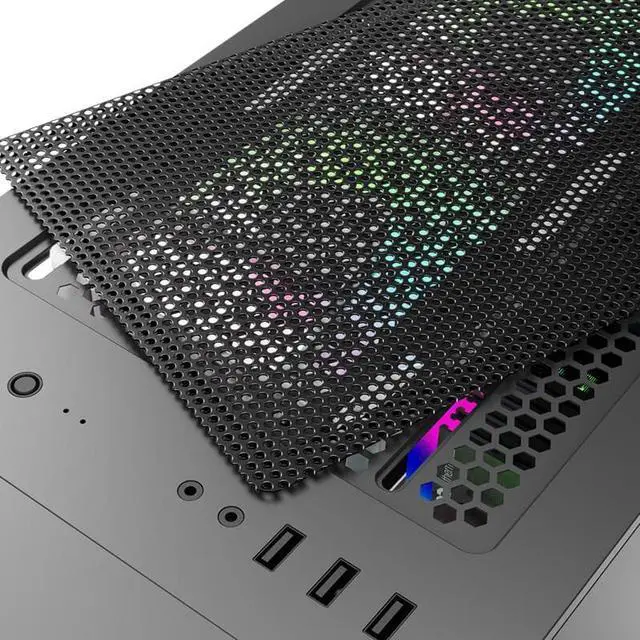 Alt view image 3 of 6 - Thermaltake(Tt) Navigator L5 Black Mini ITX/Micro ATX Mini Tower Computer Case, Non-slip Base, Triangular Shape Translucent Hollow Design, Standard Equipped With one 120mm Fan