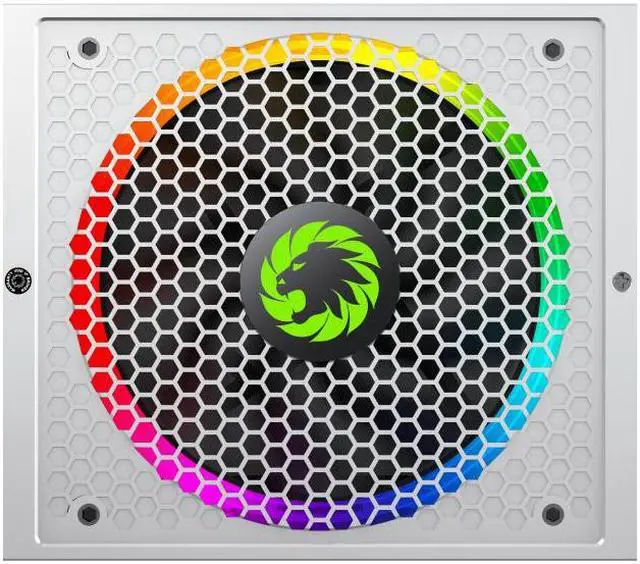 Alt view image 3 of 7 - GAMEMAX RGB-850 Pro Fully Modular Power Supply, 80 PLUS Gold Certification, 12V Synchronous Rectification Design, 140mm ARGB Fan, Support Motherboard RGB Light Synchronization - White