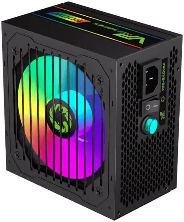 Alt view image 5 of 7 - GAMEMAX VP-500-RGB-M 500W Semi Modular Power Supply ,120 mm Fan ,80+ Bronze