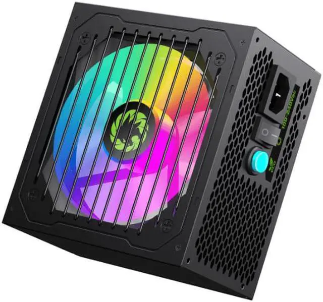 Alt view image 2 of 7 - GAMEMAX VP-500-RGB-M 500W Semi Modular Power Supply ,120 mm Fan ,80+ Bronze