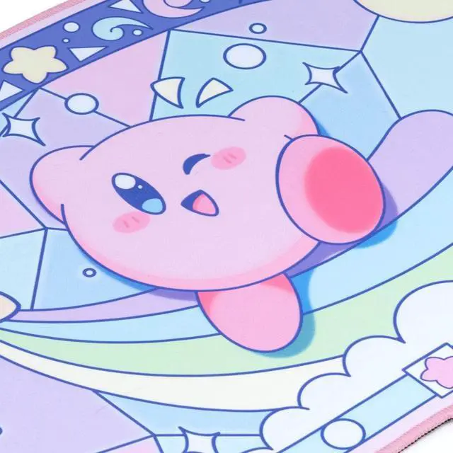 Alt view image 4 of 6 - Corn Kirby Desk Pad | Kawaii Cute Anime Keyboard Gaming PC Laptop Mat | Large Super Smash Star Allies Forgotten Land Large Mat Mousepad | Pastel Pink Blue Desk Blotter Protector