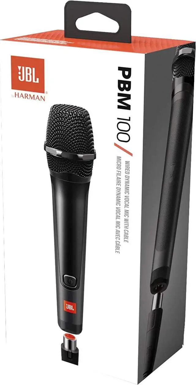 Alt view image 2 of 4 - JBL PMB100: Wired Dynamic Vocal Mic with Cable, Black, JBLPBM100BLKAM