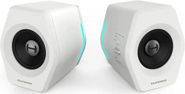 Main image of Edifier G2000 32W PC Computer Speakers for Gaming Desktop PC Laptop Mac Computer Woofer Speakers Bluetooth USB 3.5mm AUX Inputs RGB Lights Multimedia Speakers White