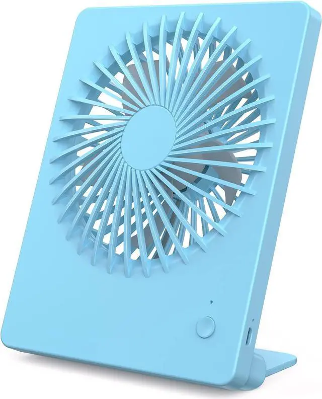 Main image of CORN Desk Fan Battery Operated Fan Rechargeable 180°Tilt Folding Personal Fan Ultra Quiet Small Portable Fan 3 Speed Adjustable Strong Wind USB Fan For Office Bedroom Home Desktop Camping Blue
