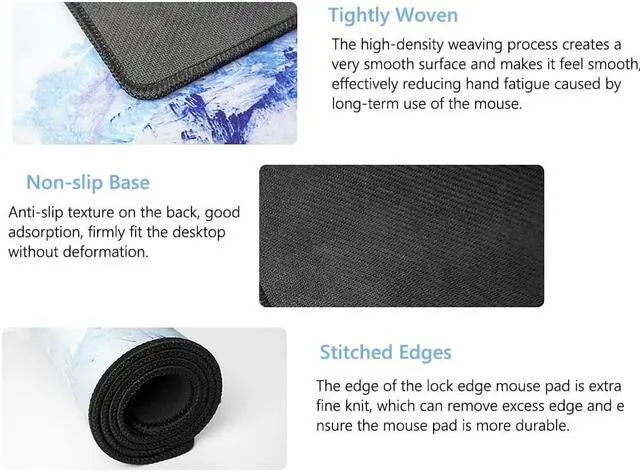 Alt view image 2 of 4 - RGB Extended Large Gaming Mouse Pad ,Laptop Desk Pad,Mousepad with Stitched Edge Frame & Non-Slip Rubber Base,Computer Keyboard and Mice Pads Mouse Mat , 35.4*15.7*0.16 inch,Anime