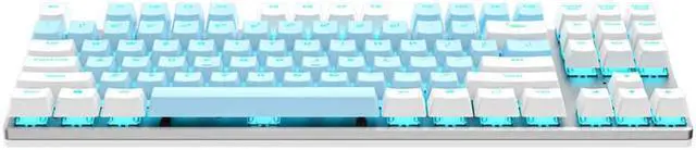 Alt view image 4 of 5 - Dareu EK815 USB Wired Blue LED Backlight 87 Keys Mechanical Keyboard, Red Switch-Blue / White