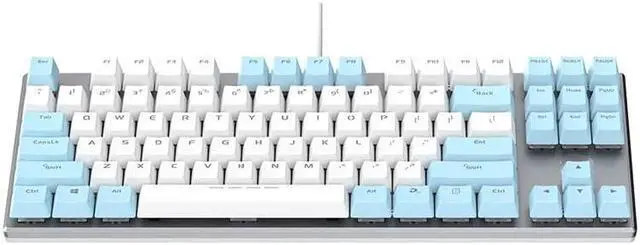 Alt view image 2 of 4 - Dareu EK815 USB Wired Blue LED Backlight 87 Keys Mechanical Keyboard, Brown Switch-White Blue